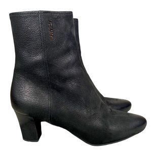 Prada Black Textured Ankle Boots